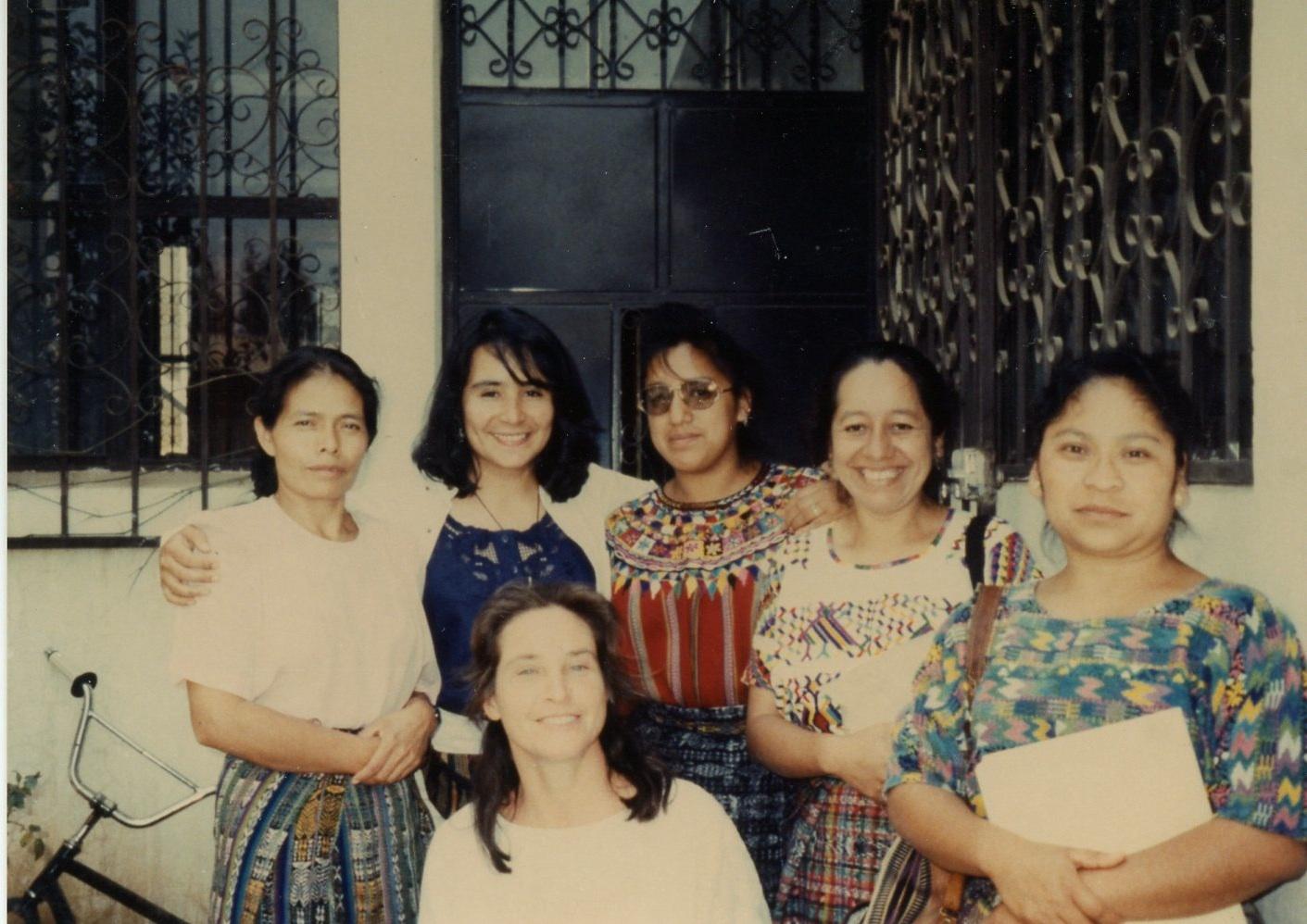With colleagues from ASECSA team involved in training of Community Health Workers on sexual and reproductive health, Guatemala, 1998.