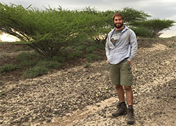 UC Santa Cruz student Alex Owens in Ghana