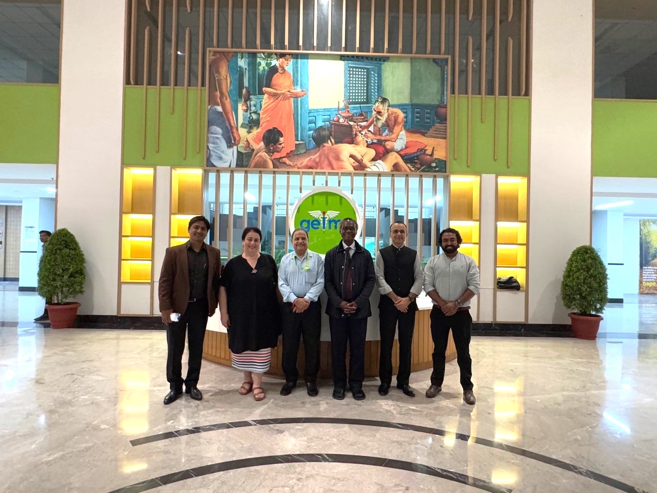 Dr. Ogunseitan visiting the Graphic Era University Hospital.